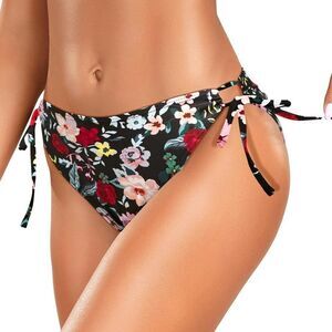 Zmart String Tie Side floral Bikini Bottom NWT